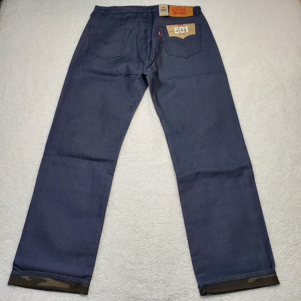Mens Levi's 501 Original Camo Lining Sz 36/34 NWT - Picture 9 of 12